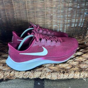 Nike Air Zoom Pegasus 37 Men's Running Shoe Maroon White Size 12